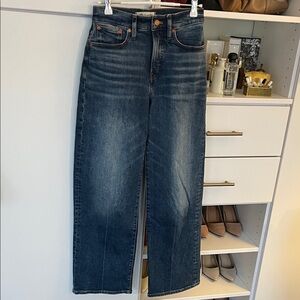 Madewell medium Blue wide Leg perfect vintage Jeans